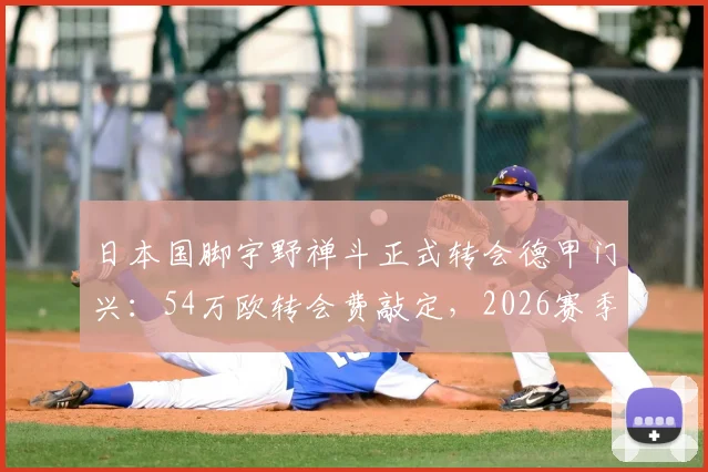 日本国脚宇野禅斗正式转会德甲门兴：54万欧转会费敲定，2026赛季中场新援前瞻
